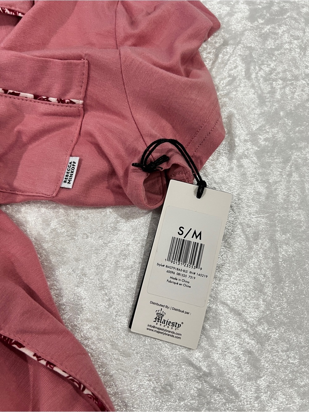 Rebecca Minkoff 2 Piece Sleepwear Set Pajama Modal Super Soft Size Small Pink - Picture 10 of 13